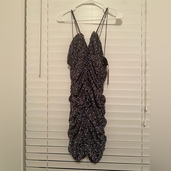 NWT Hello Molly Floral Ruched Mini Dress - Picture 5 of 10